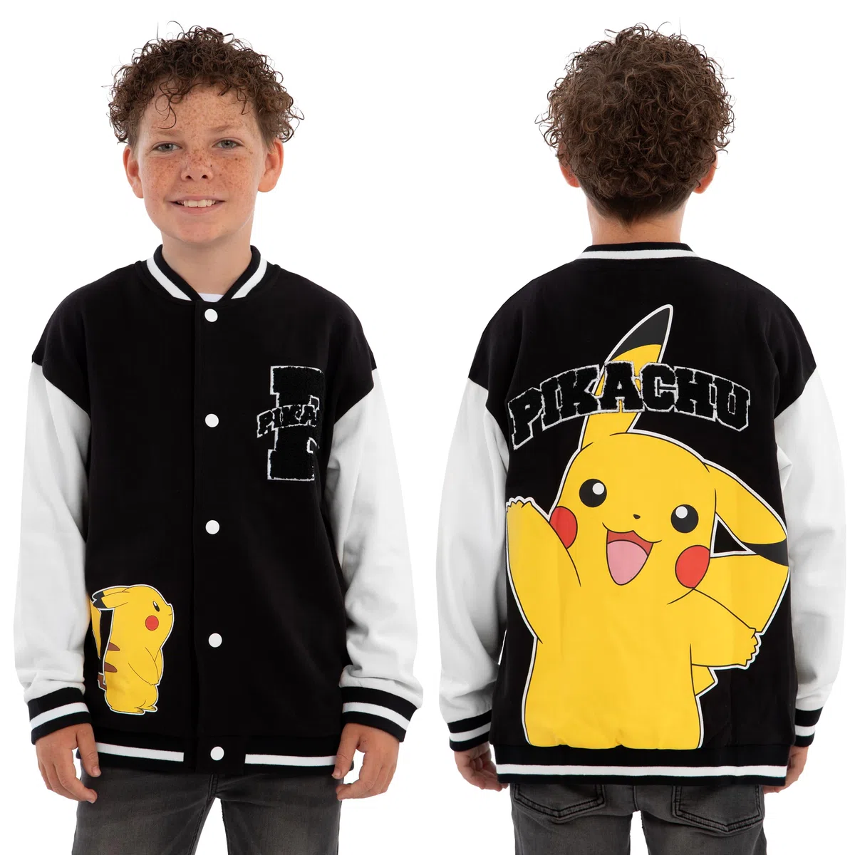 Pokemon Giacca Da Ragazzo, Giacca College Pikachu, Giaccas Bomber Da Ragazzo Pikachu