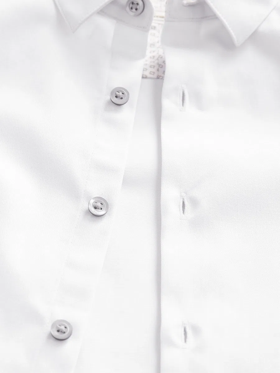NEXT Ragazzo Camicia Elegante a Maniche Lunghe con Finiture