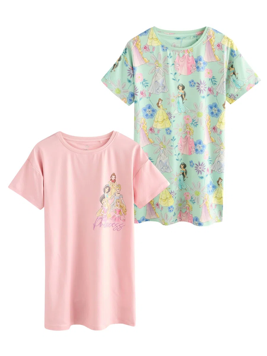 NEXT Ragazza Confezione da 2 Camicie da Notte Principesse Disney
