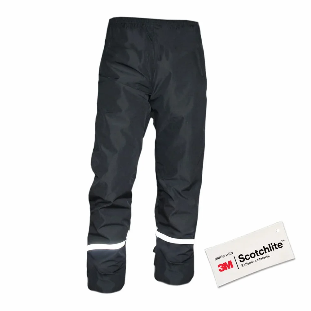 Salzmann Pantaloni da Pioggia Riflettenti | Impermeabili, Antivento e Leggeri | Realizzati con Materiale 3M Scotchlite