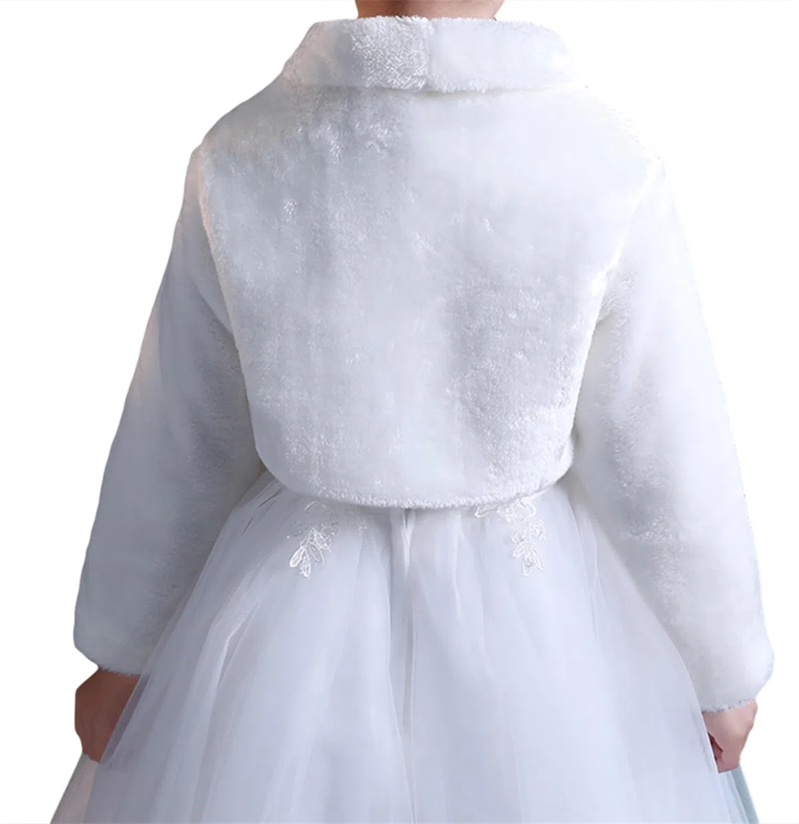 Pelliccia Ecologica Giacche Cardigan Bambine Ragazze di Fiore Principesse Bolero Pelliccia Finta Mantella con Manica Lunga
