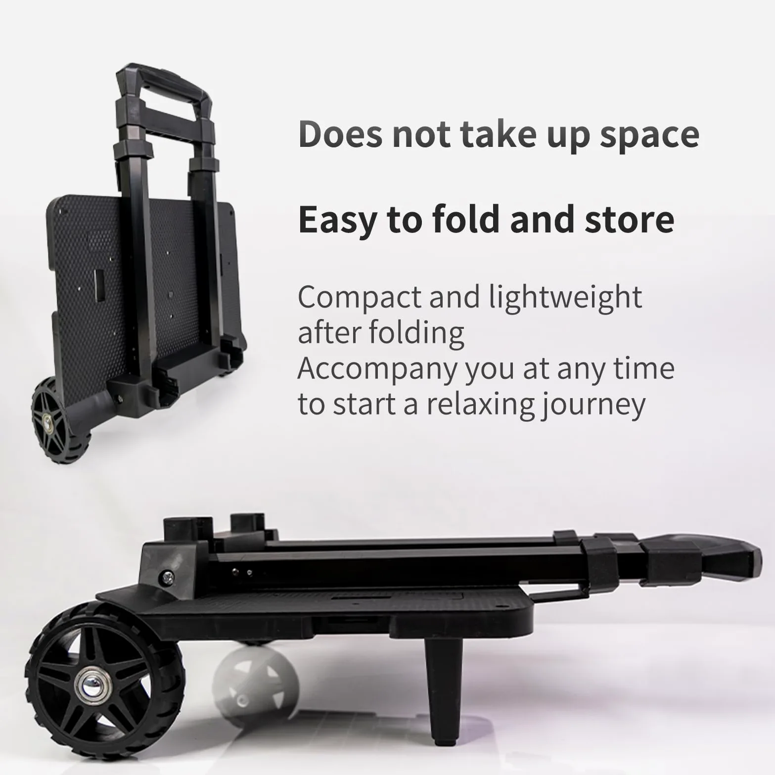 Carrello portavaligie zaino pieghevole con cinghie elastiche, telaio in alluminio leggero per viaggi, lavoro e uso quotidiano