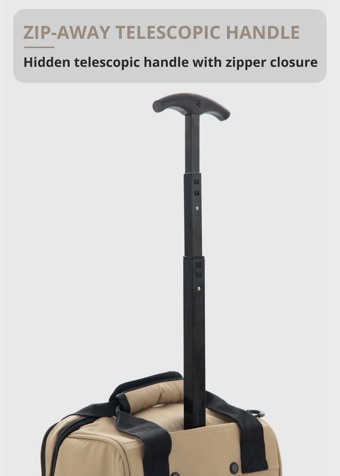 Blnbag M7 - Trolley da viaggio 40×20×25 cm Materiale impermeabile, piccola Valigia, cabin bag max 20L, borsone per aereo leggero 2 ruote, Bagaglio morbido Scomparto imbottito per laptop, Champagne