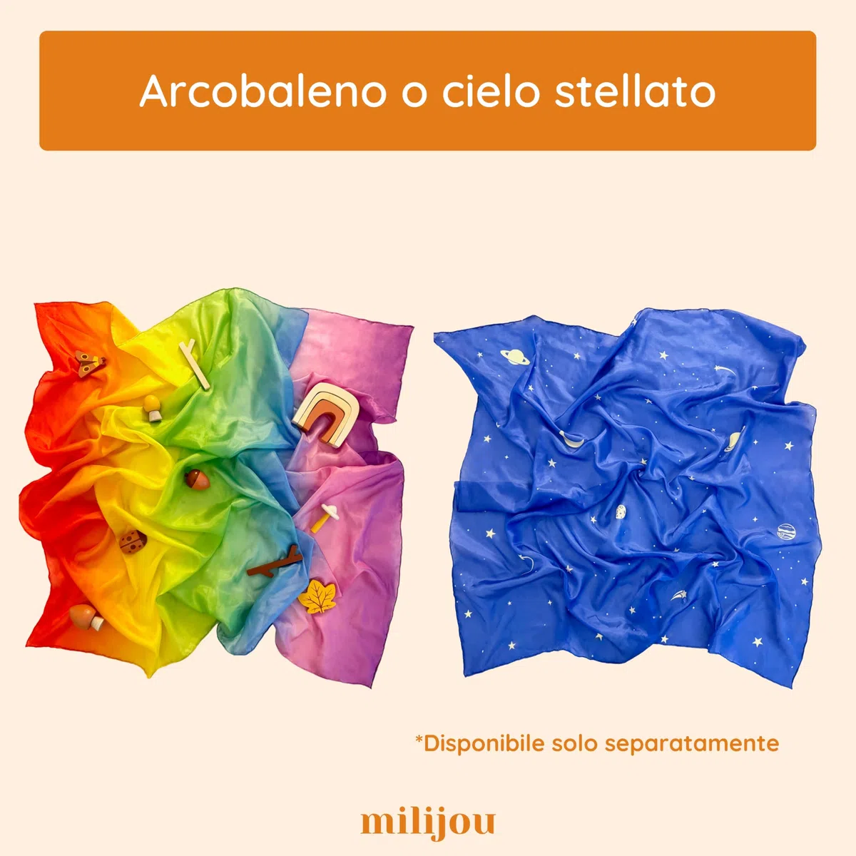 Playsilk 100% Seta di Gelso Quadrato - Sciarpa di Seta Morbida e Naturale, Accessorio Divertente per Giochi Fantasiosi e Creativi, Sciarpe da Giocoleria, Sciarp