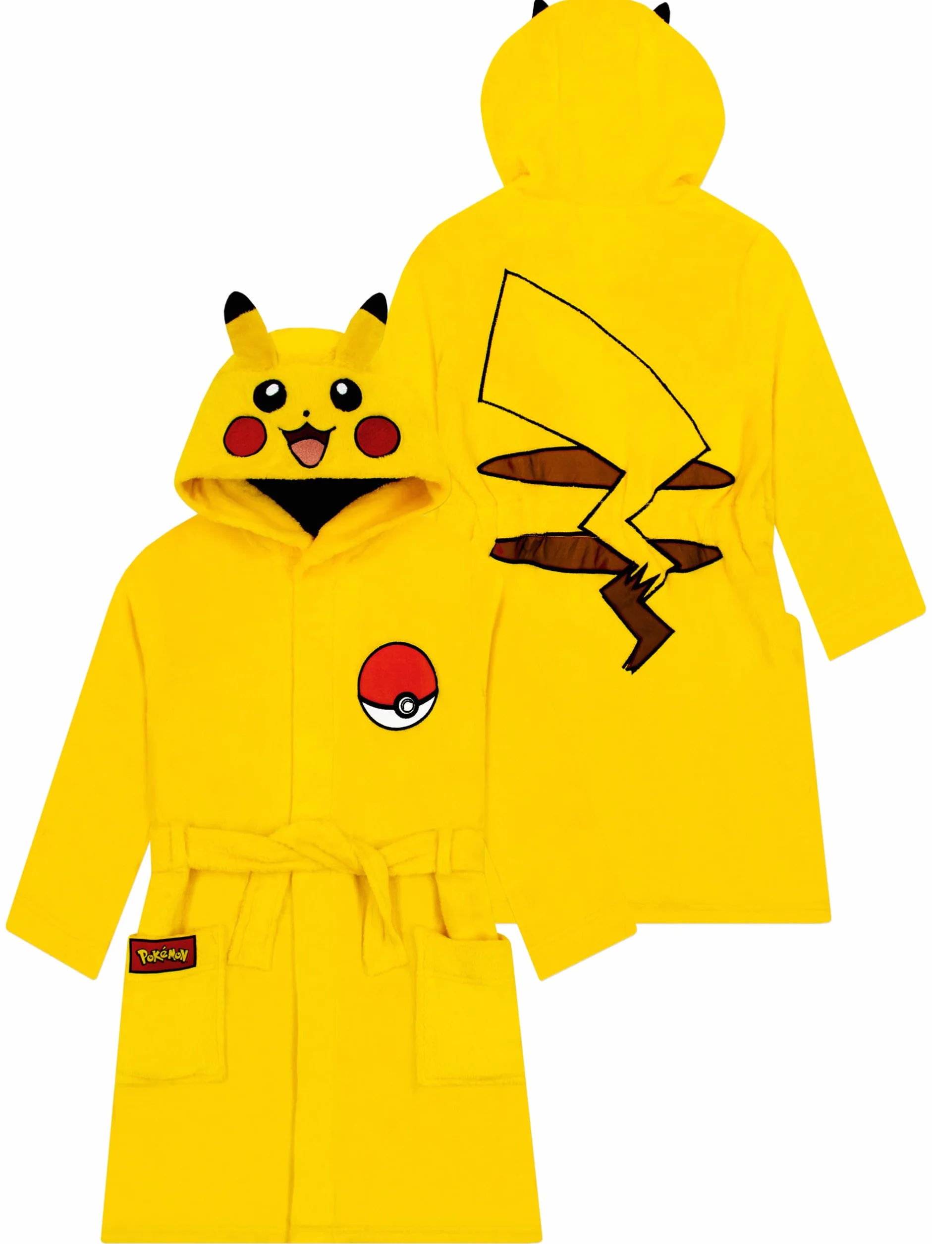 Pokemon Accappatoio Bambino Pikachu, Vestaglia Pile Ragazzo Orecchie 3D, Accappatoio Ragazzo Pile Morbido Inverno