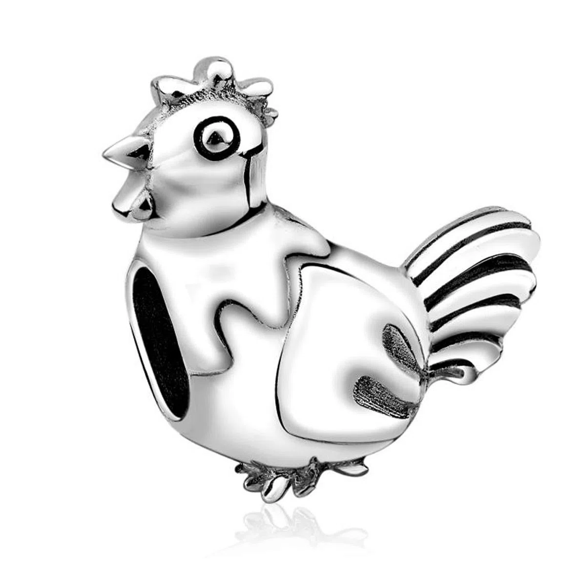 Nenalina il pollo charm, argento sterling 925 lucido, compatibile con bracciali Pandora, 719156-000