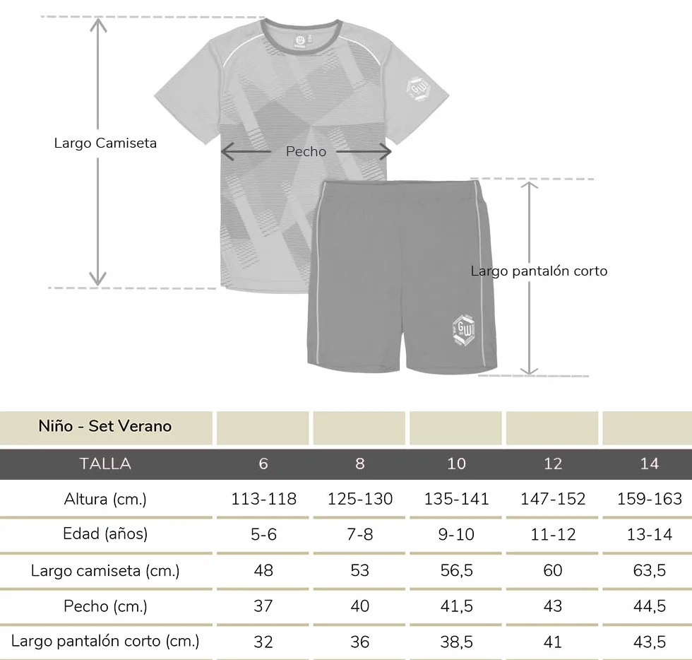 Set sportivo per bambini in 3 pezzi, tuta, 2 maglietta a maniche corte e 1 pantaloncini da 6 a 14 anni