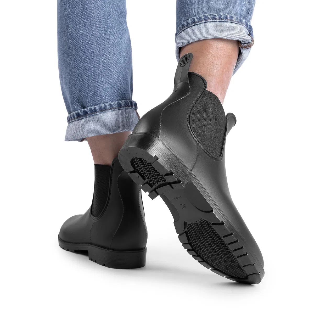 DREAM PAIRS Stivali da Pioggia Uomo Chelsea Wellington Rain Boots Impermeabili Stivaletti Elastico Outdoor Ankle Boot