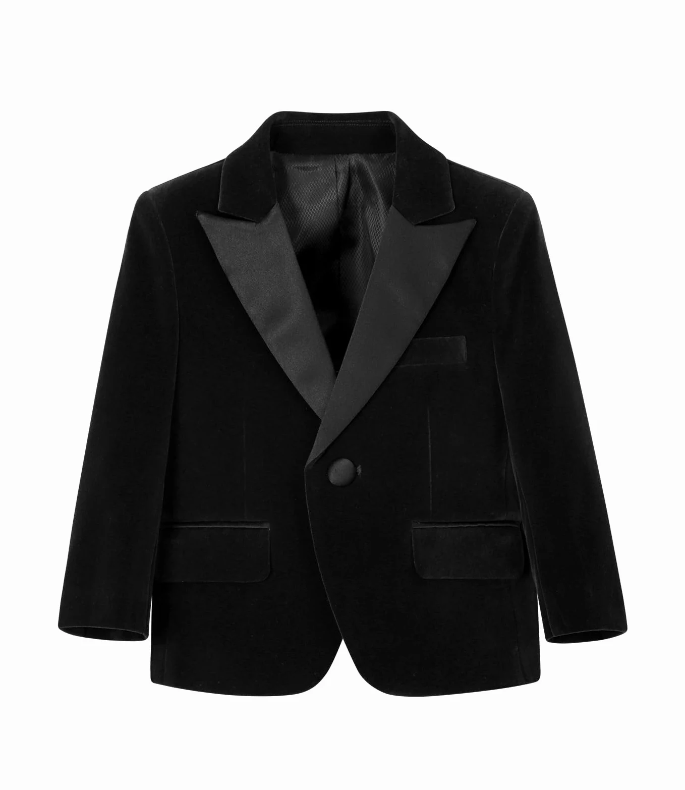 mintgreen Completo da bambino, giacca da smoking per bambini, vestibilità aderente, in velluto, con un bottone, 7-14 anni
