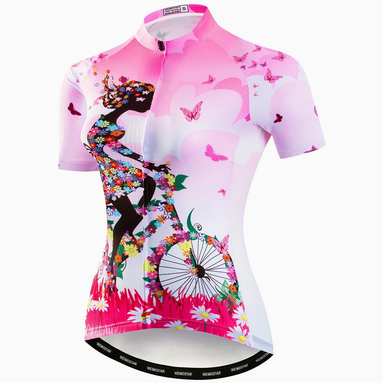 Maglia da ciclismo da donna, a maniche corte, per ciclismo