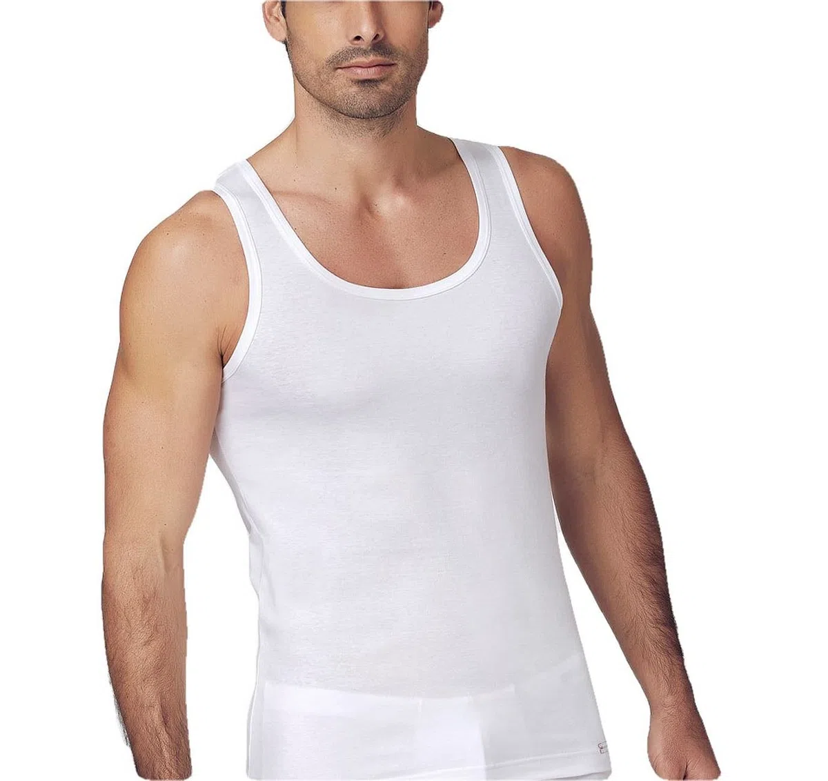 NOTTINGHAM Confezione N. 2 Maglia Vogatore Spalla Larga Uomo Cotone Costina BIELASTICA -Morbidezza ed Aderenza. Disponibile nei Colori Bianco o Nero.