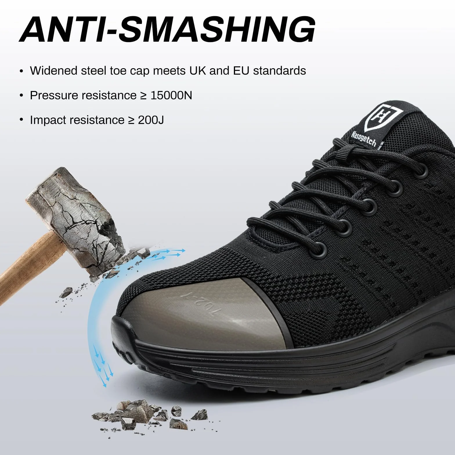 Scarpe Antinfortunistiche Uomo Donna Leggere Estive Scarpe da Lavoro con Punta in Acciaio Traspiranti Scarpe Sicurezza Sportive Antiscivolo