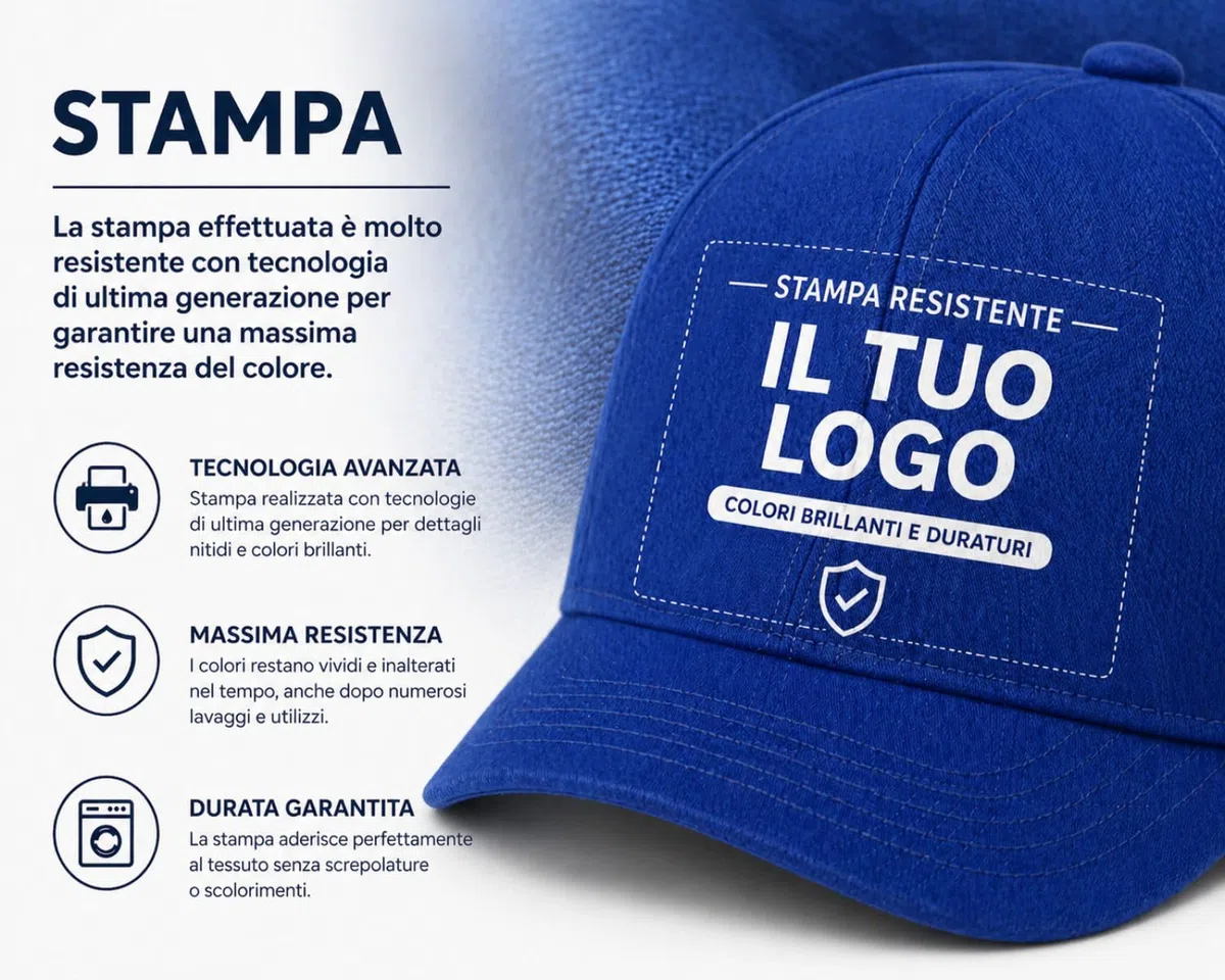 Cappello personalizzato - stampa il tuo cappello personalizzabile - 100% cotone - taglia unica - uomodonna - ideale per feste, regalo, scuola, gite e uso quotidiano.
