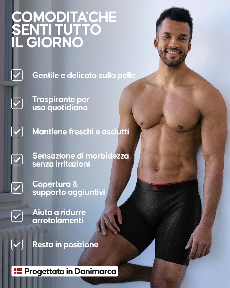 DANISH ENDURANCE Boxer Uomo Lunghi in bambù Ultra Morbido, Mutande Boxer a Pantaloncino in Bamboo, Comodi e Traspiranti, 3 o 6 Paia