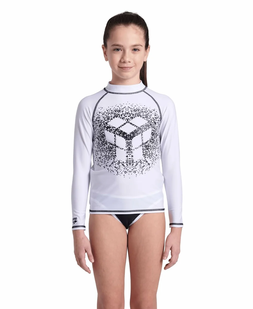 Arena Unisex Jr Arena Rash Vest L/S Graphic Rash Guard Shirt Bambini e Ragazzi