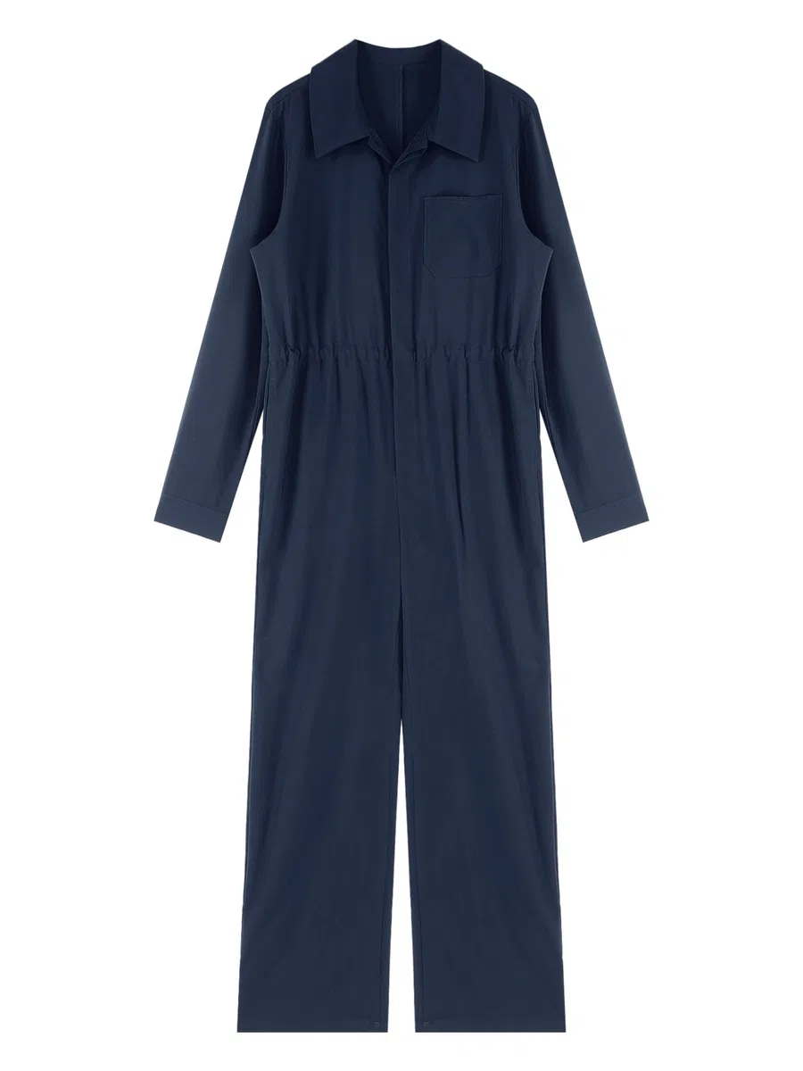 Runhomal Uniforme di Lavoro Donna Adulto Tuta Blu Lavoro Industriale Meccanici