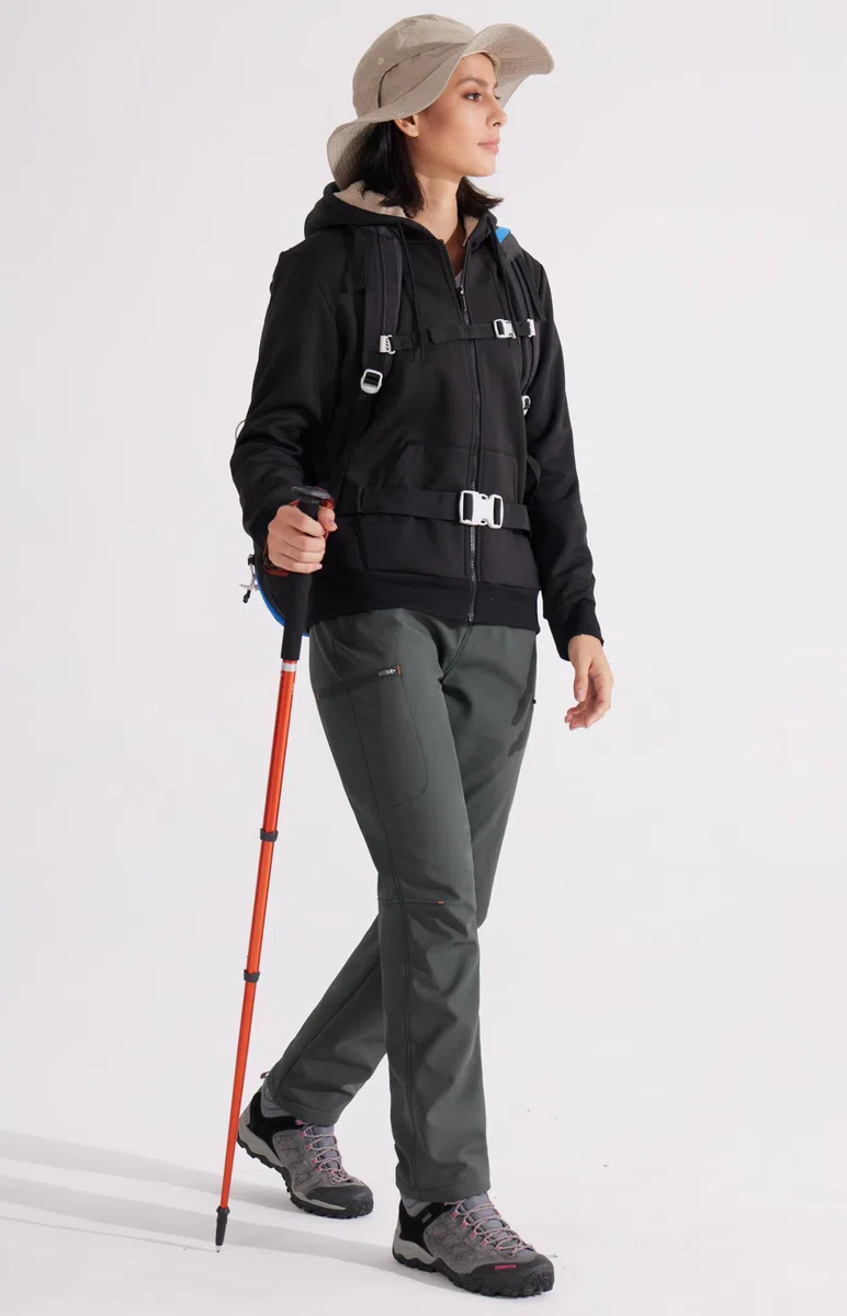 Libin Pantaloni Trekking Donna Invernali Pantaloni Sci Softshell Termici Escursionismo Impermeabili Neve Lavoro Pantaloni da All'aperto Outdoor