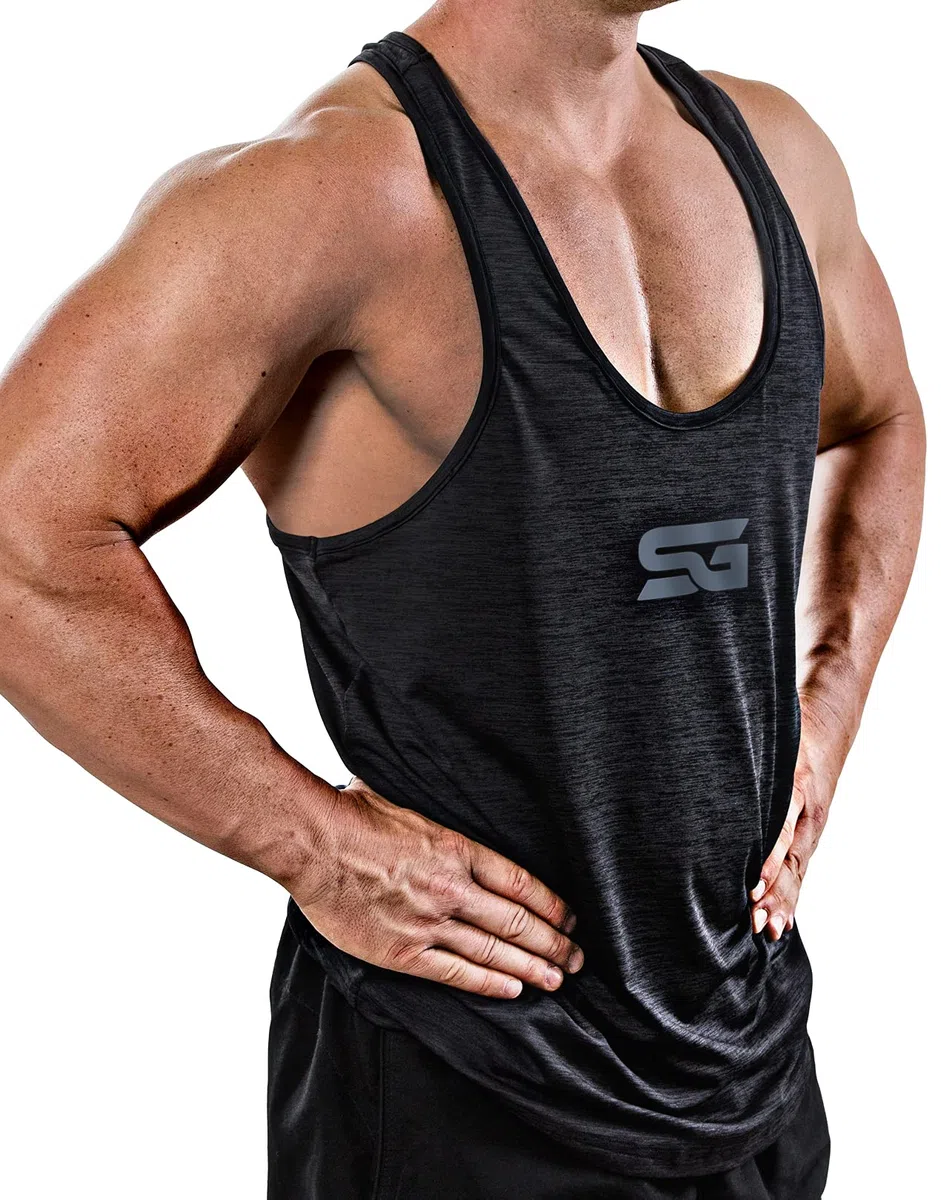 Satire Gym Canottiera Palestra Uomo - Stringer Gym in Vari Colori e Dimensioni - Canotte Palestra Uomo Bodybuilding - Abbigliamento per Il Fitness