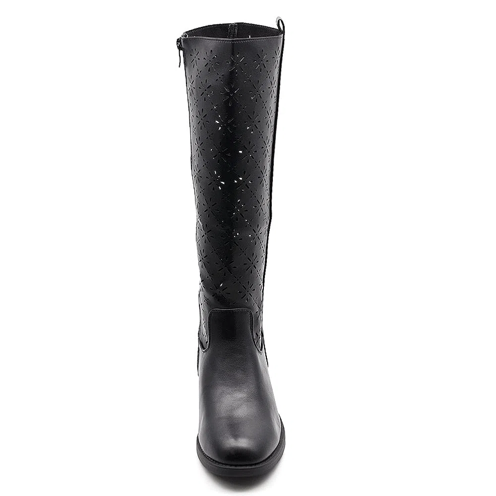 IF Fashion Stivali Stivaletti da Donna Biker Motociclista Traforati Primaverili Estivi con Fibbia LY70-4
