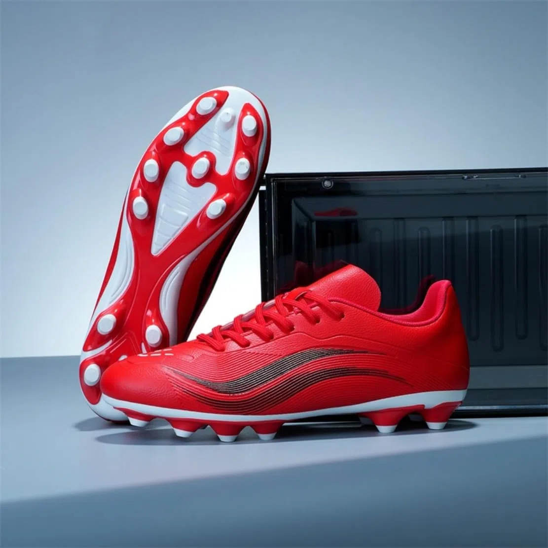Scarpe da Calcio da Uomo con Tacchetti Scarpe Basse Calzature da Esterno per Bambini Scarpe da Calcio Professionali per Allenamento su Erba Sintetica