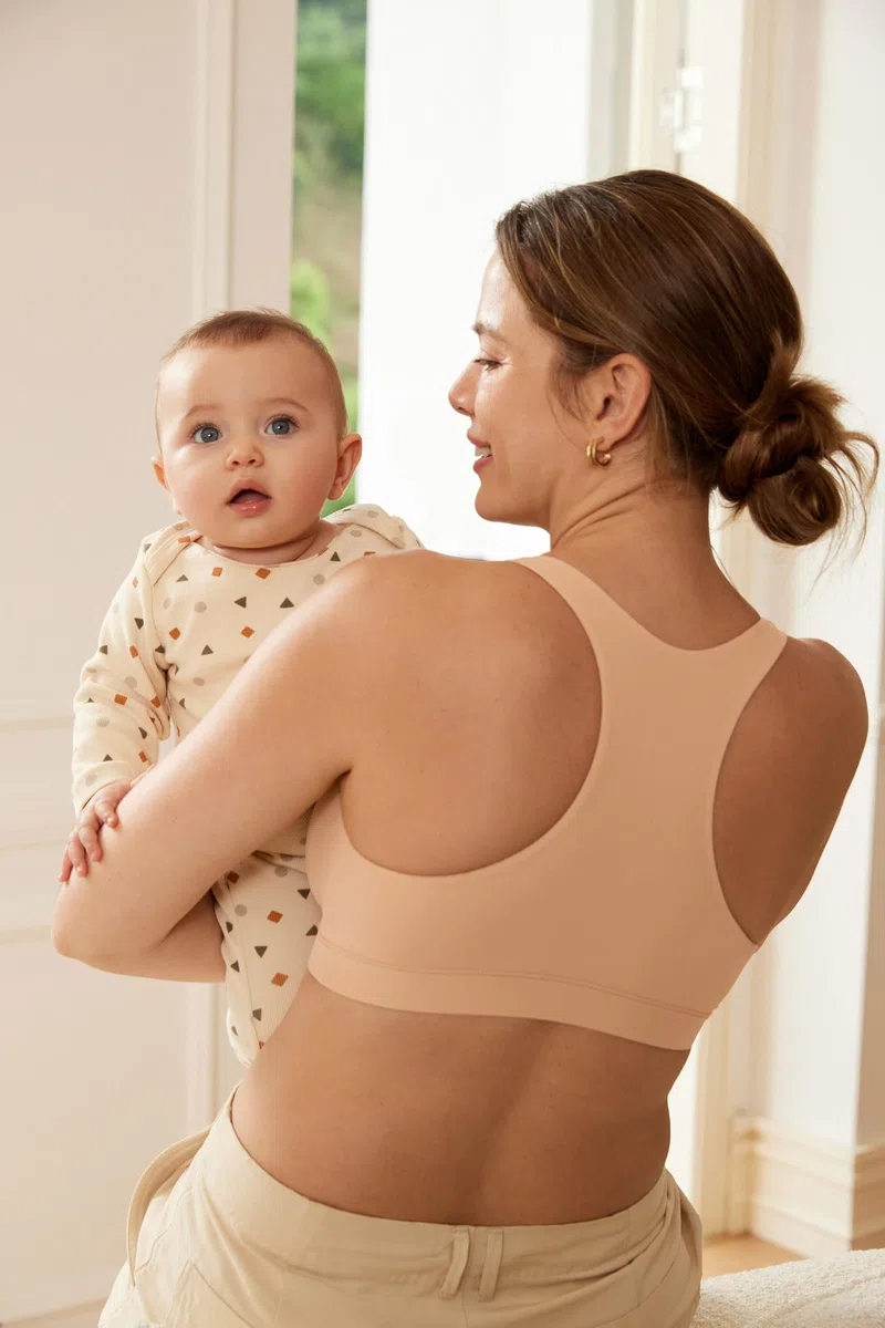 MOMANDA Reggiseno Allattamento Senza Cuciture Racerback Bralette Senza Ferretto Comodo per Notte e Gravidanza
