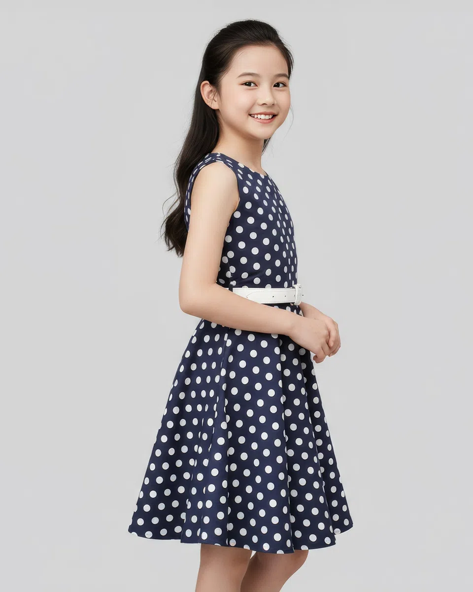 BlackButterfly Bambini Abito Vintage a Pois Anni '50 "Audrey