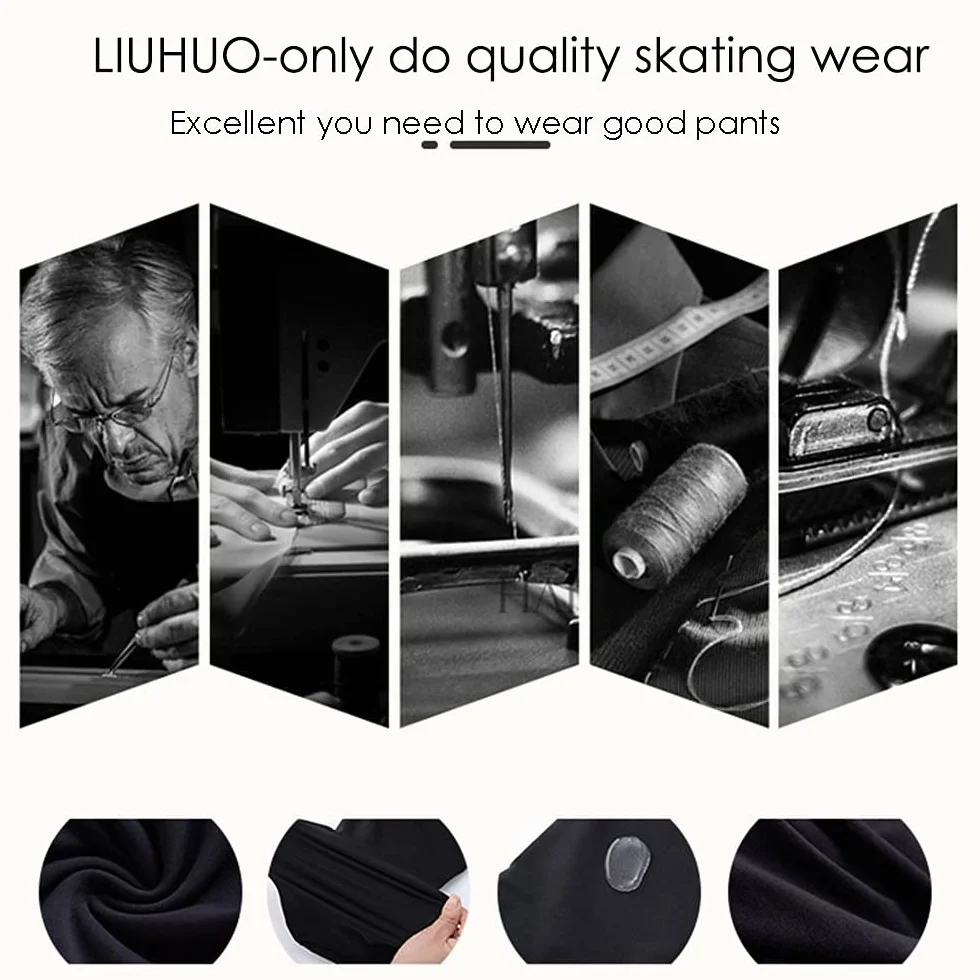 LIUHUO Pantaloni da Pattinaggio Artistico per Ragazze in Pile, Leggings da Allenamento per Adolescenti, Pantaloni da Pattinaggio