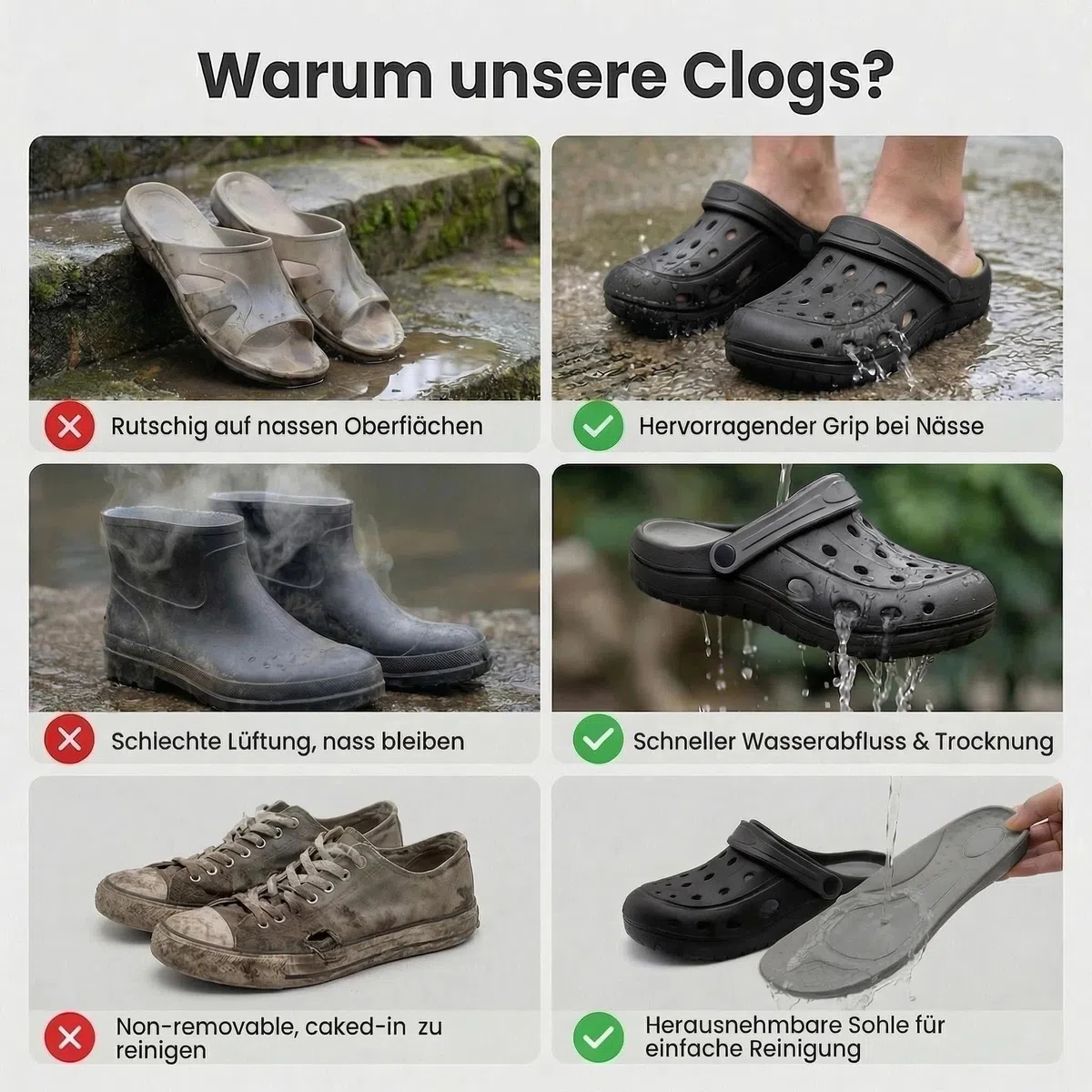 Zoccoli | Sabots Unisex per Donne e Uomini | Clogs da Giardino Traspiranti | Scarpe da Giardino | Pantofole Leggere | Sandali da Spiaggia