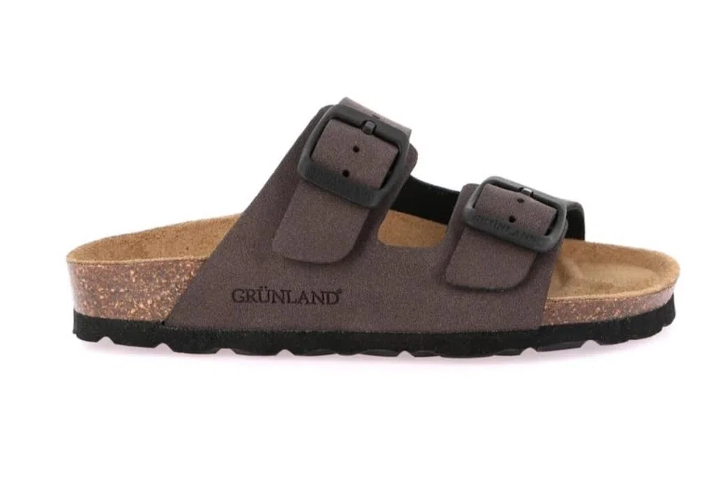 Grunland Ciabatta in Eco-Suede a Doppia Fibbia CB0714