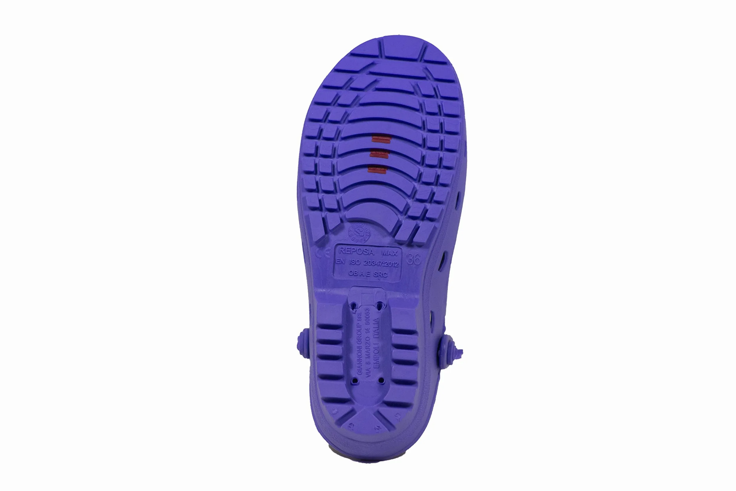 REPOSA Max - Zoccoli Sanitari Donna e Uomo in Gomma con Suola Antiscivolo SRC, Ciabatte Sanitarie Anatomiche con Laccetto Regolabile, Scarpe Sanitarie Sterilizzabili Antishock Traspiranti Leggere