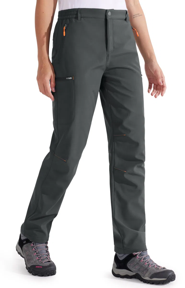 Libin Pantaloni Trekking Donna Invernali Pantaloni Sci Softshell Termici Escursionismo Impermeabili Neve Lavoro Pantaloni da All'aperto Outdoor