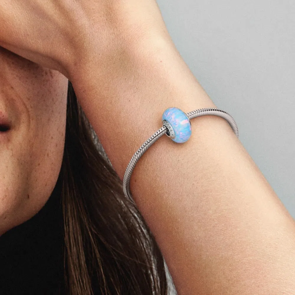 PANDORA Moments - Charm in argento sterling con opali creati in laboratorio
