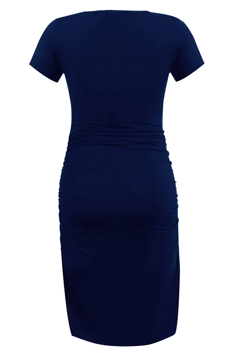 Smallshow Vestiti Premaman Maniche Corte Donna Abito Gravidanza Increspati