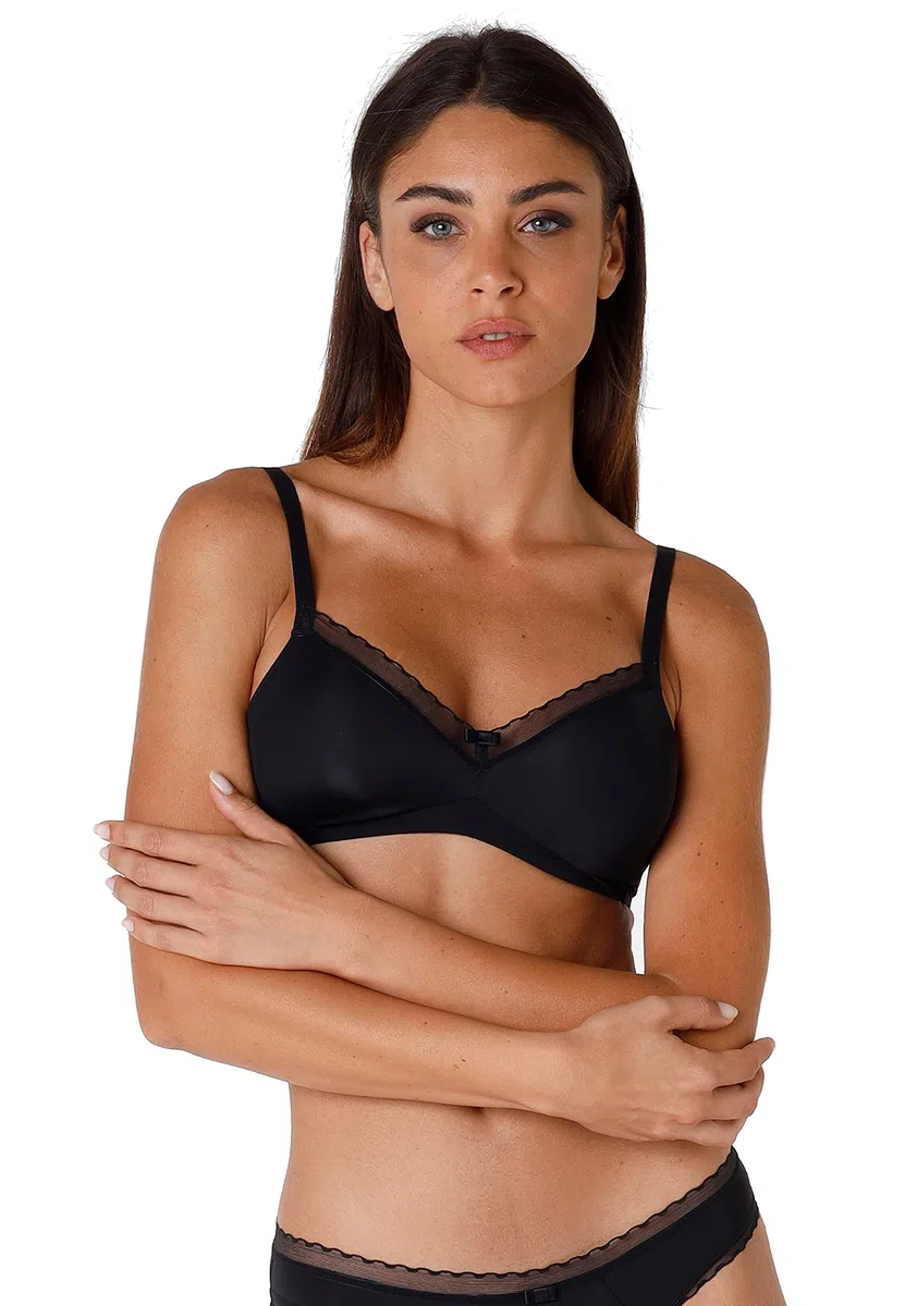Lovable Reggiseno Senza Ferretto, Coppe Non Imbottite Senza Cuciture in Microfibra, Sostegno, Forma Seno Naturale, Art. 027O, My Daily Comfort Donna
