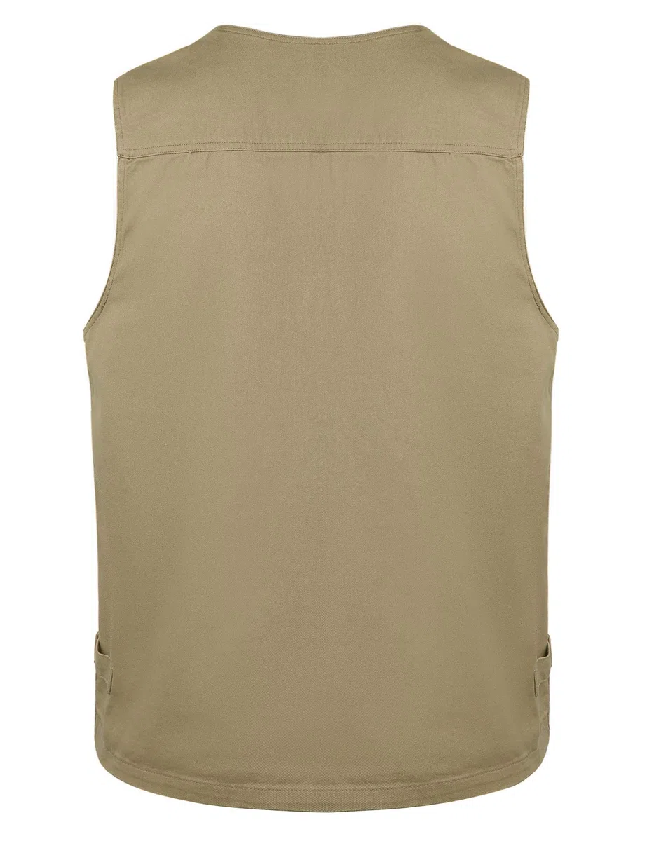 Giubbotto da Pesca da Uomo con Multi-Tasche All'aperto Panciotto di Cotone Gilet Leggero Traspirante Casual Giacca Senza Maniche per la Fotografia Campeggio Escursionismo