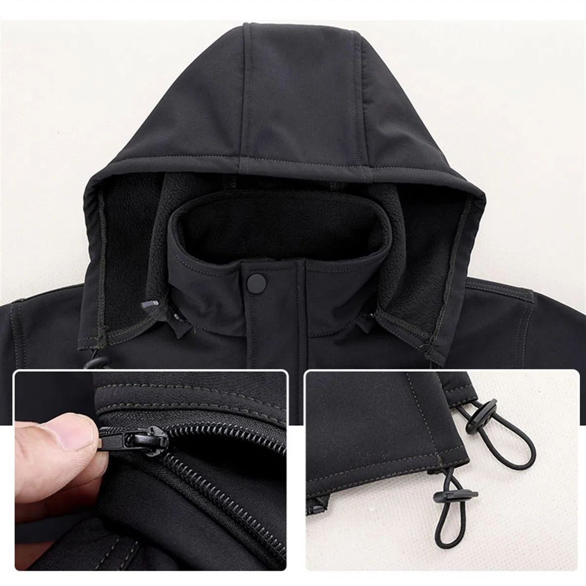 Completo Da Sci Da Uomo In Due Pezzi, Completo Da Sci Con Cappuccio Resistente All'usura Antivento Caldo Da Uomo Set Da 2 Pezzi, Abbigliamento Da Alpinismo Impermeabile Ampio Moda