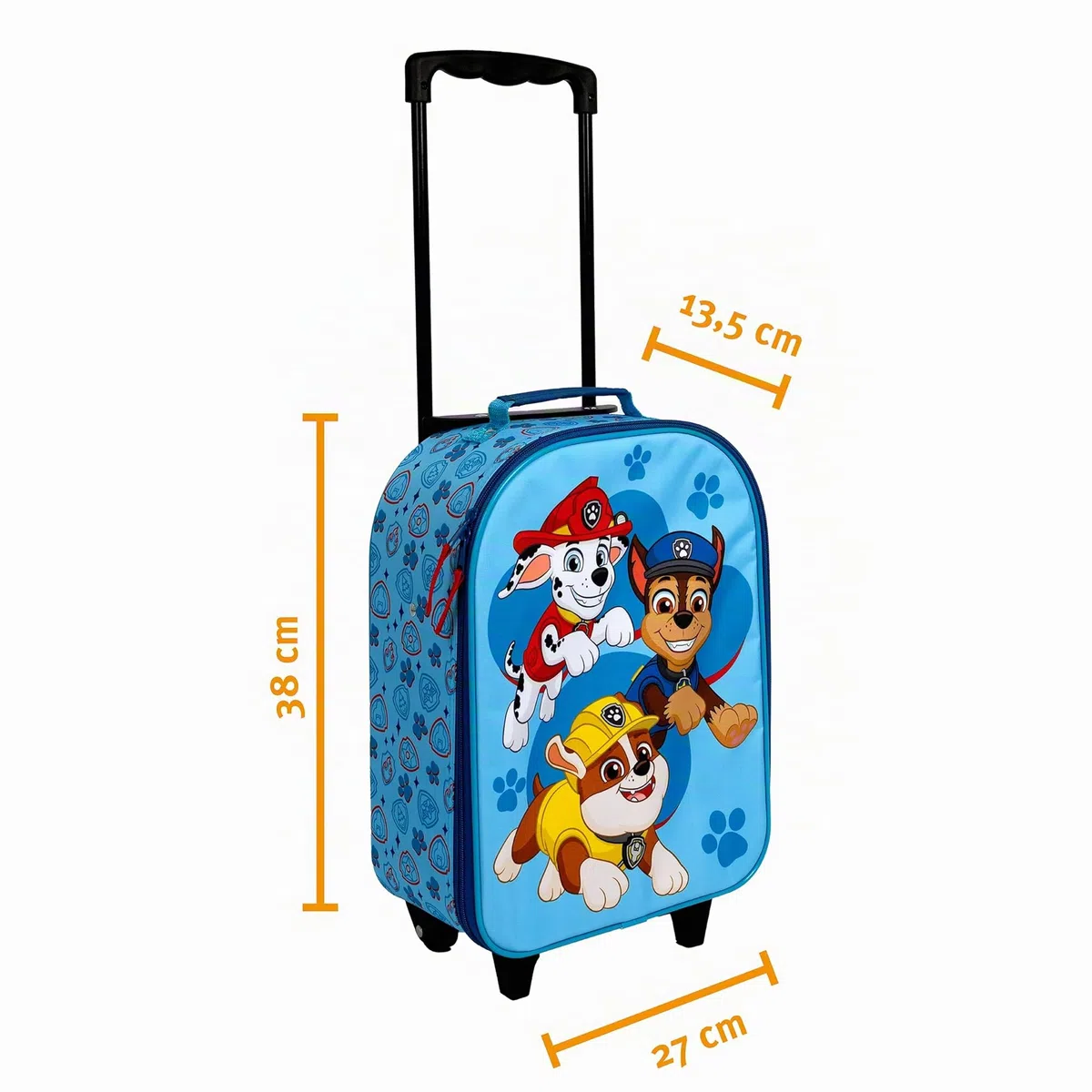 Undercover - Trolley per bambini con licenza - ampio scomparto principale - compagno di viaggio ideale - asta telescopica regolabile e fissabile, multicolore, Paw Patrol