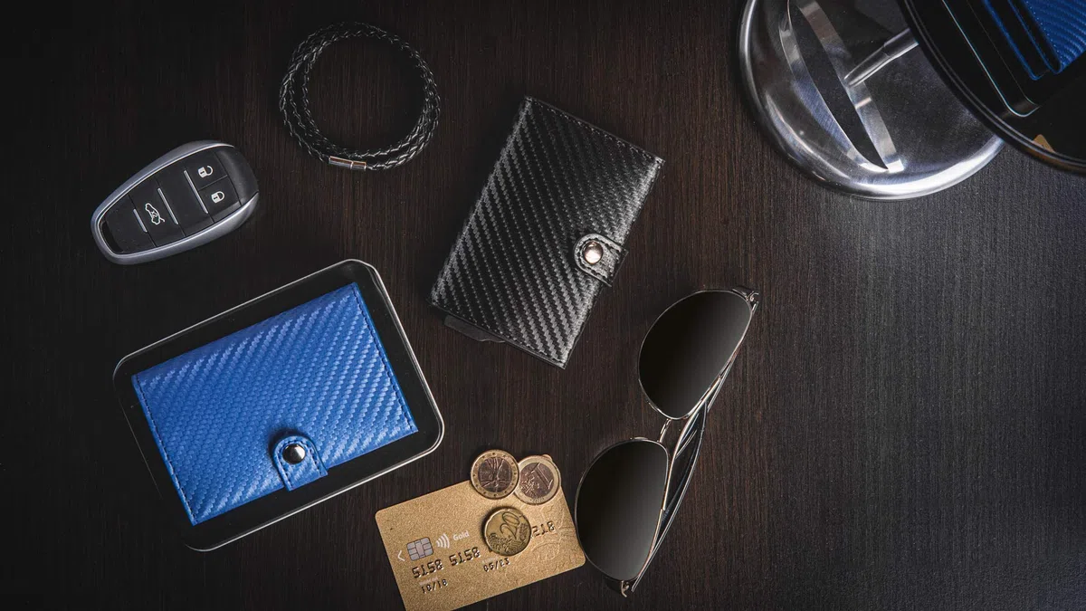 SLim Porta Carte di Credito Schermato Portafoglio Uomo Rfid Portatessere Anticlonazione Donna Portacarte Uomo