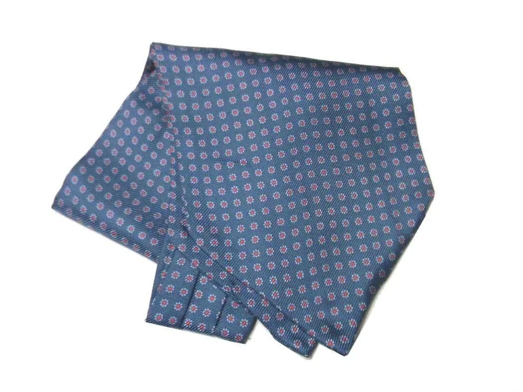 Avantgarde UOMO VARI ascot di seta foulard da collo CASHE COL BLU con disegni a FIORI SETA