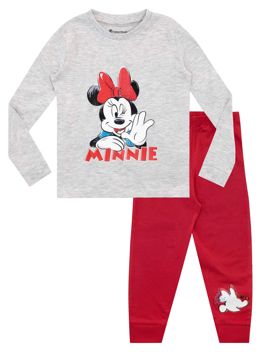 Disney Pigiama a Maniche Lunghe per Ragazze Topolina Vestibilitta Stretta