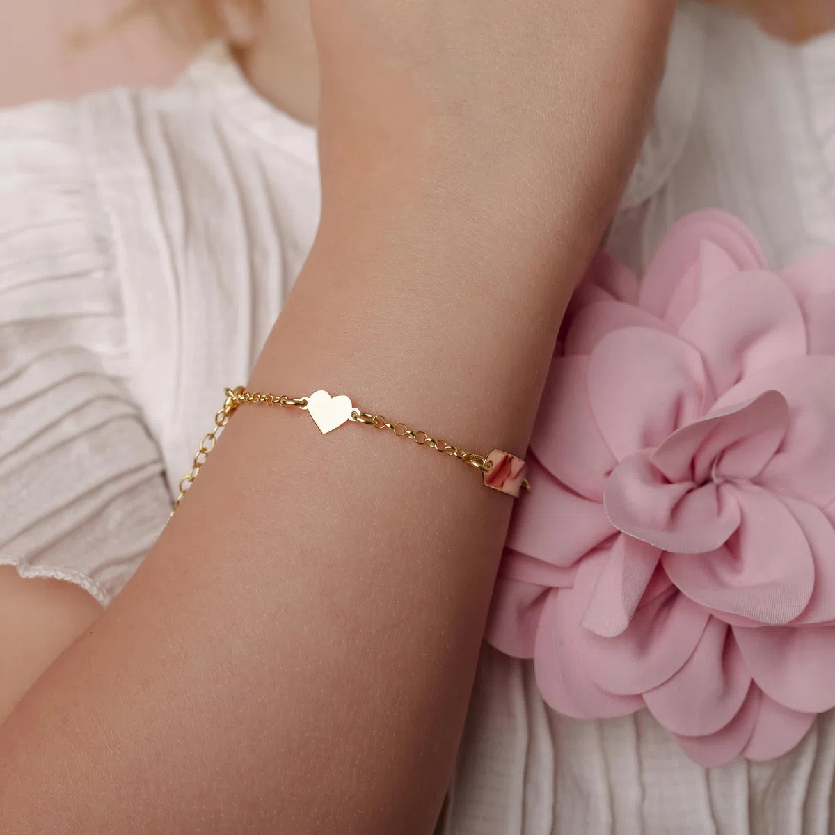 Sakrami Bracciale in Argento 925 Piastrina Incidibile per Bambini con Quadrifoglio Smaltato + Confezione Regalo Personalizzata - Braccialetto per Nascita Comunione o Battesimo