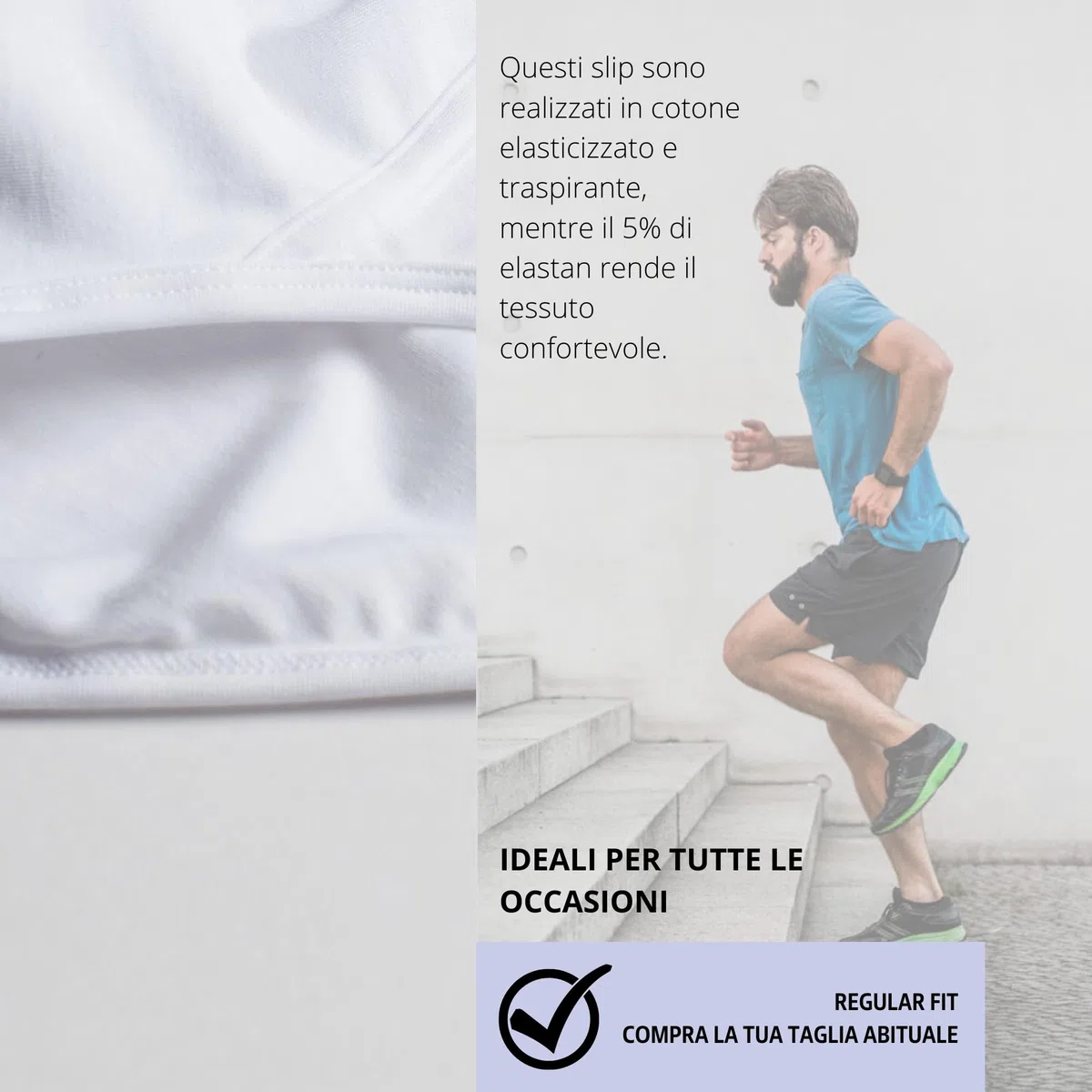 Intimitaly - 6 Boxer Uomo 100% Cotone Mutande Uomo Bianche Colorate Intimo Uomo Finissimo Colorate alla Moda Box Biancheria Intima Bianchi e Colorati 2 Blu 2 Neri 2 Grigi