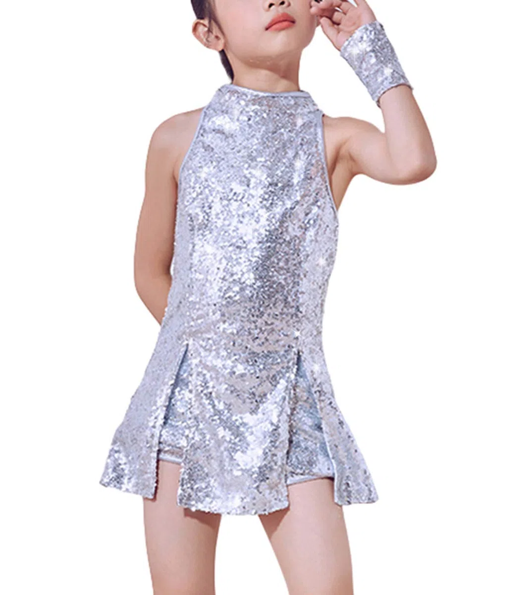 LOLANTA Costume da Ballo con Paillettes per Ragazze - Abbigliamento Hip-Hop per Bambini