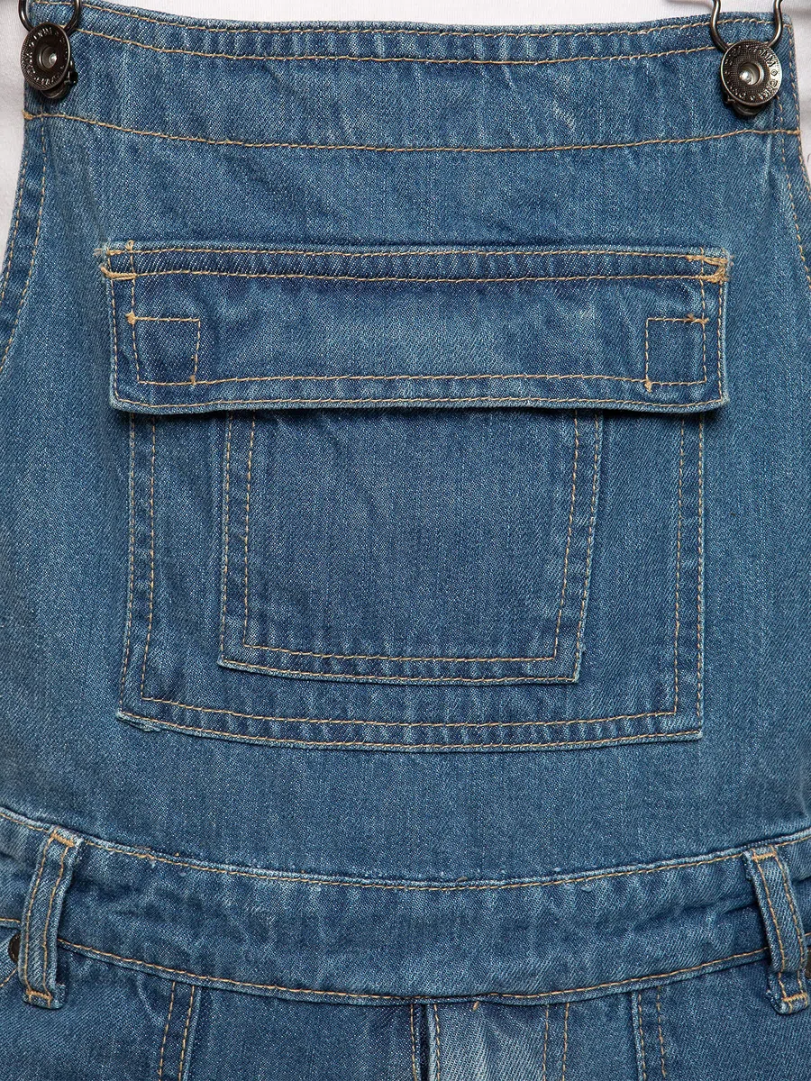 Salopette da uomo in denim EZD390 in cotone, resistente, taglie 30-50