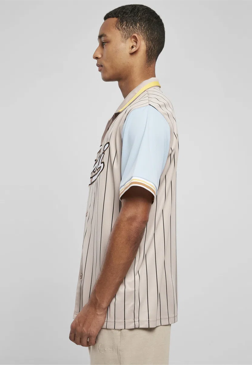 Karl Kani Varsity Pinstripe Baseball Shirt Unisex