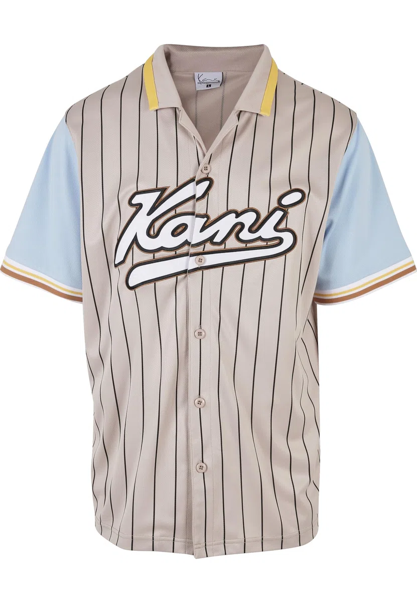 Karl Kani Varsity Pinstripe Baseball Shirt Unisex