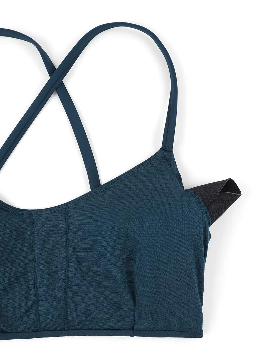 CRZ YOGA Women's Costume da Bagno con Lacci Incrociati Bikini Top Swim Reggiseno Sportivo