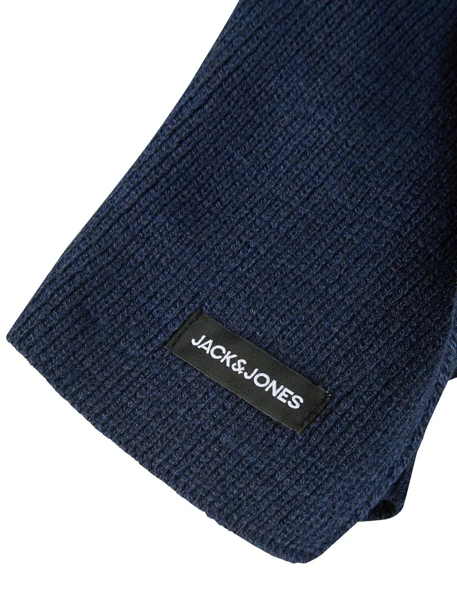 JACK & JONES Set di cappelli da uomo, 2 in 1, invernale, berretto invernale, sciarpa invernale, nero, blu, grigio, beige