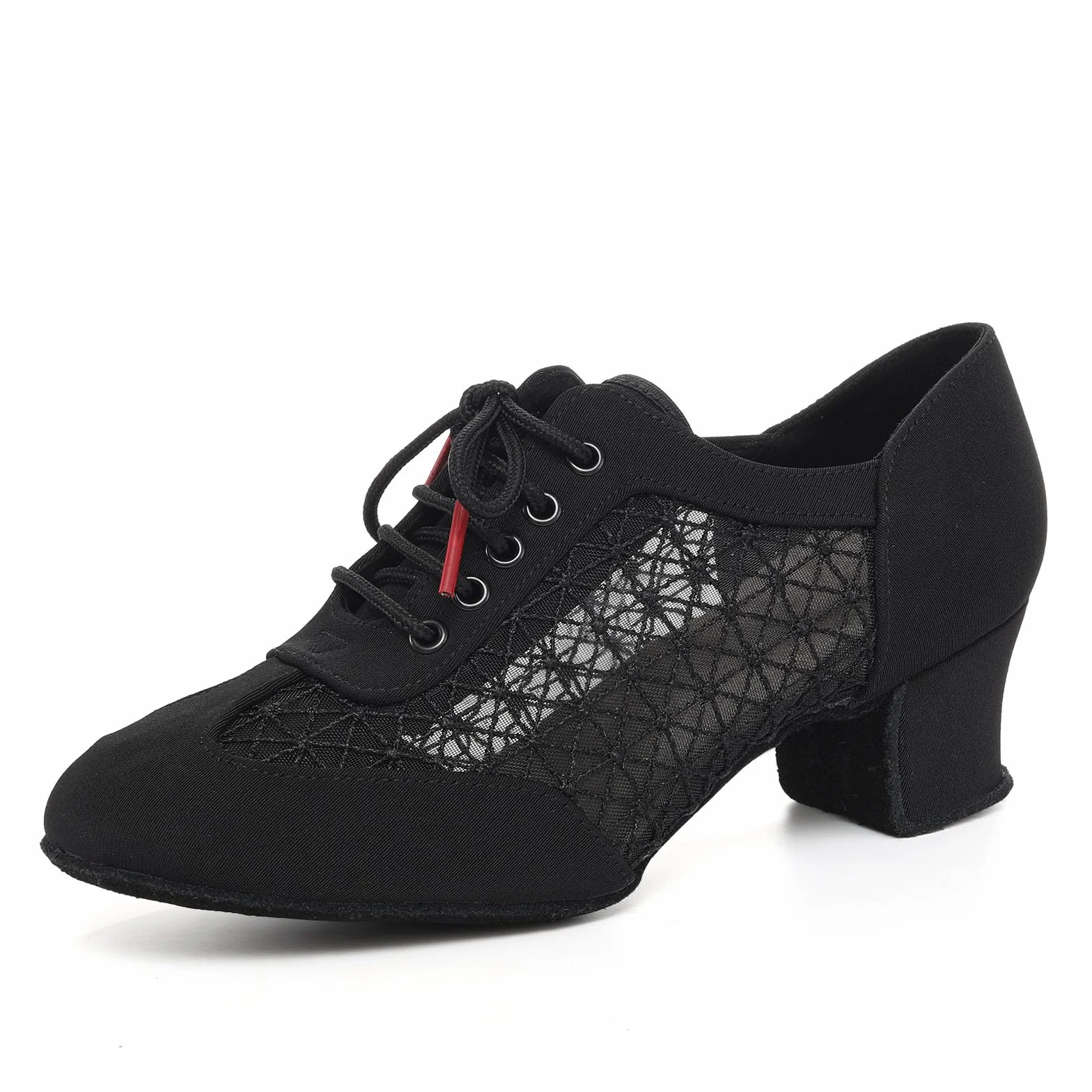 Scarpe da Ballo Latino Donne Salsa con Tacco Basso Punta Chiusa Scarpe da Ballo da Allenamento