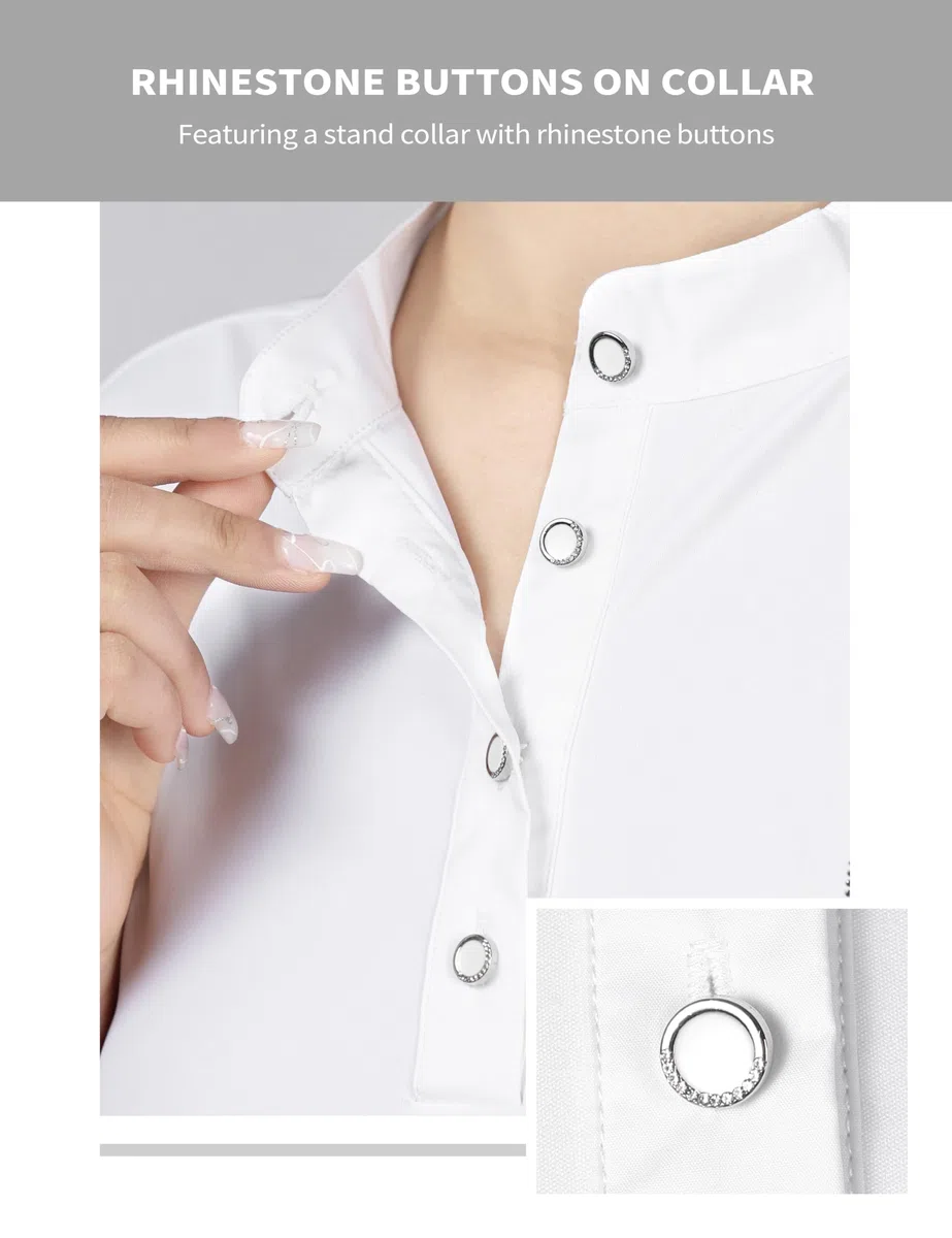Harrison Howard Camicia da esposizione in pizzo a maniche corte traspirante con grazioso top in pizzo posteriore